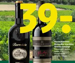 Coop 365 Piccini Barrelaia Rosso eller Giordano Ricarico Prestige tilbud