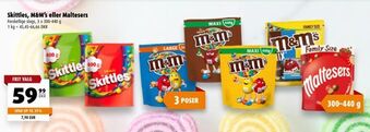 Skittles, M&M's eller Maltesers