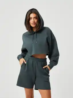 Matas Björn Borg Studio Oversized Cropped Hoodie Green S tilbud
