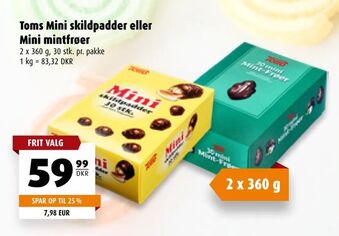 Scandinavian Park Toms Mini skildpadder eller Mini mintfrøer tilbud