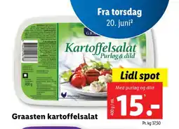 Lidl Graasten kartoffelsalat tilbud