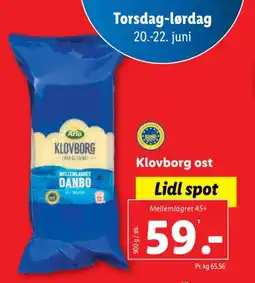 Lidl Klovborg ost tilbud