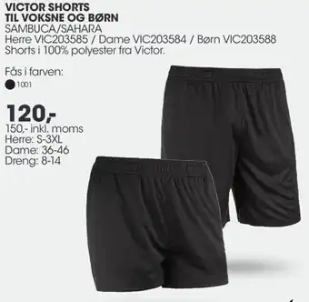 Sportigan Victor Shorts Til Voksne Og Børn 150 Inkl.Moms tilbud