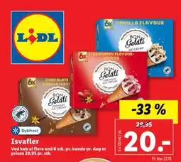Lidl Isvafler tilbud