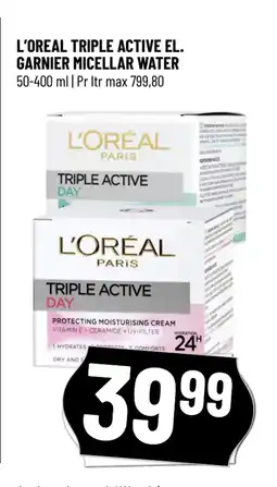 Løvbjerg L’OREAL TRIPLE ACTIVE EL. GARNIER MICELLAR WATER tilbud