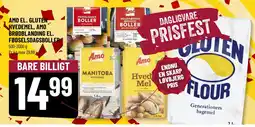 Løvbjerg AMO EL. GLUTEN HVEDEMEL, AMO BRØDBLANDING EL. FØDSELSDAGSBOLLER tilbud