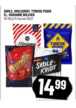 DUMLE, SKOLEKRIDT, TYRKISK PEBER EL. MARIANNE BOLCHER
