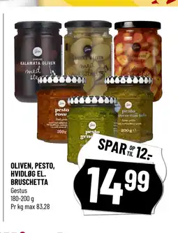 Løvbjerg OLIVEN, PESTO, HVIDLØG EL. BRUSCHETTA tilbud