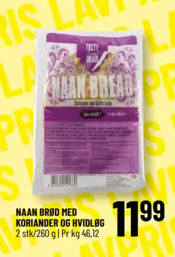 Løvbjerg NAAN BRØD MED KORIANDER OG HVIDLØG tilbud