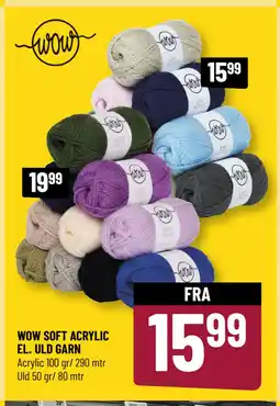 Løvbjerg WOW SOFT ACRYLIC EL. ULD GARN tilbud