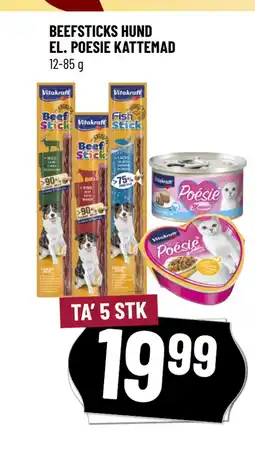Løvbjerg BEEFSTICKS HUND EL. POESIE KATTEMAD tilbud