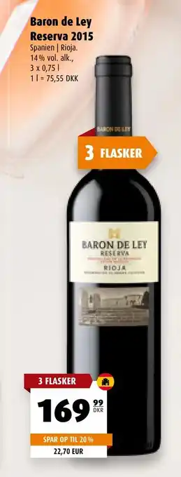 Scandinavian Park Baron de Ley Reserva 2015 tilbud