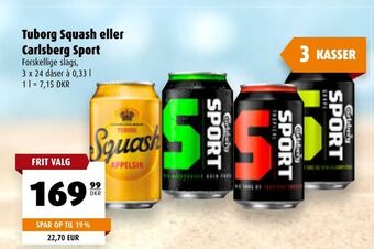 Scandinavian Park Tuborg Squash eller Carlsberg Sport tilbud