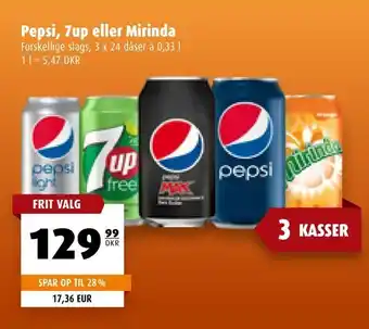 Scandinavian Park Pepsi, 7up eller Mirinda tilbud