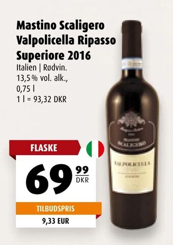 Scandinavian Park Mastino Scaligero Valpolicella Ripasso Superiore 2016 tilbud