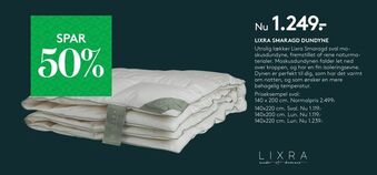 SengeSpecialisten Lixra smaragd dundyne tilbud
