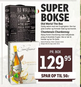 SPAR Old World The Box, Chantenais Chardonnay tilbud