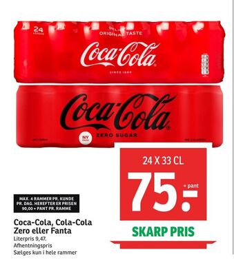 Coca-Cola, Cola-Cola Zero eller Fanta