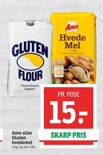 SPAR Amo eller Gluten hvedemel tilbud