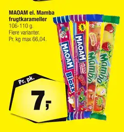 Calle MAOAM el. Mamba frugtkarameller tilbud