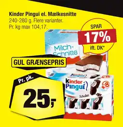 Calle Kinder Pingui el. Mælkesnitte tilbud