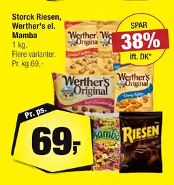 Calle Storck Riesen, Werther's el. Mamba tilbud