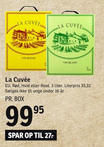 SPAR La Cuvée tilbud