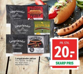 SPAR Langelænder pølser tilbud