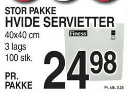 ABC Lavpris HVIDE SERVIETTER tilbud