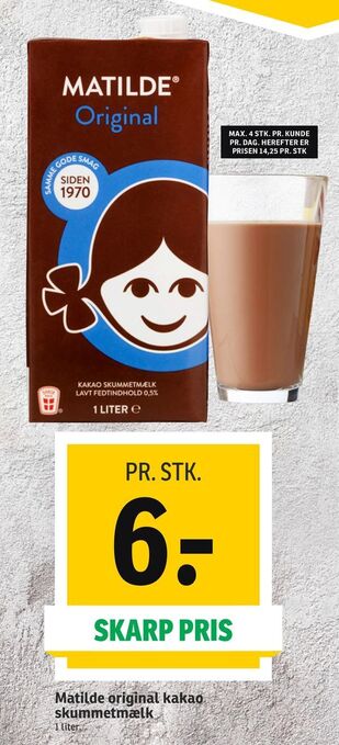 SPAR Matilde original kakao skummetmælk tilbud