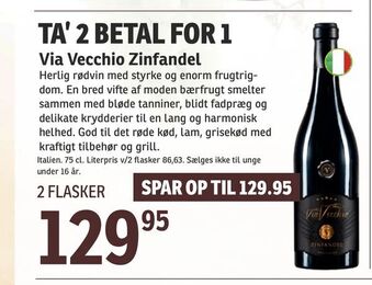SPAR Via Vecchio Zinfandel tilbud