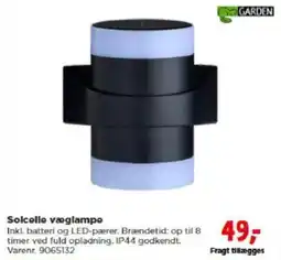 jem & fix Solcelle væglampe tilbud