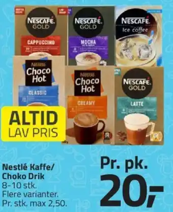 Fleggaard Nestlé Kaffe/ Choko Drik tilbud