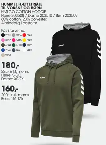 Hummel Hættetrøje Til Voksne Og Børn 200-Inkl,Moms