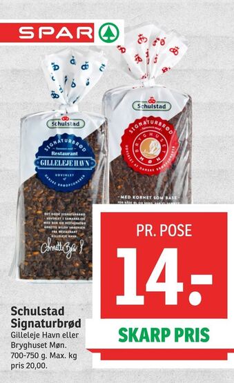 SPAR Schulstad Signaturbrød tilbud