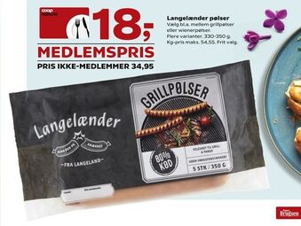 SuperBrugsen Langelænder pølser tilbud