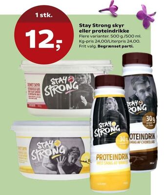 SuperBrugsen Stay Strong skyr eller proteindrikke tilbud