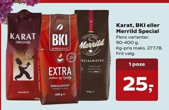 SuperBrugsen Karat, BKI eller Merrild Special tilbud