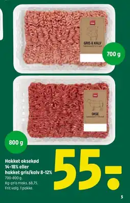 Coop 365 Hakket oksekød 14-18% tilbud
