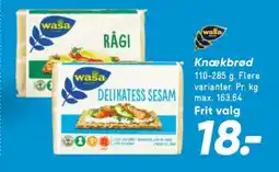 Bilka Delikatesse knækbrød tilbud