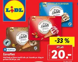 Lidl Chokolade Isvafler tilbud