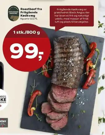 SuperBrugsen Roastbeef fra Fritgående Kødkvæg tilbud