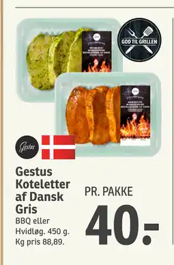 SPAR Gestus Koteletter af Dansk Gris tilbud