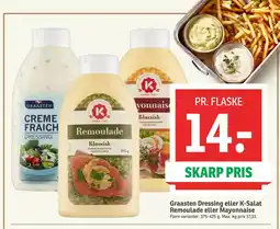 SPAR Graasten Dressing eller K-Salat Remoulade eller Mayonnaise tilbud