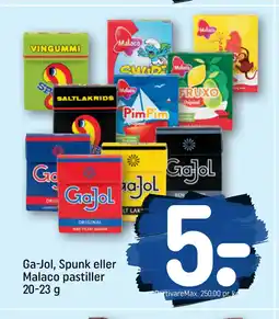 Ga-Jol, Spunk eller Malaco pastiller 20-23 g