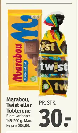 SPAR Marabou, Twist eller Toblerone tilbud