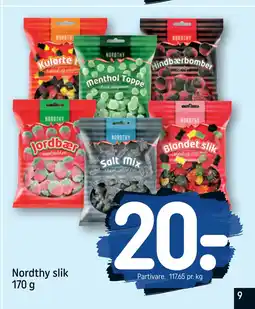 REMA 1000 Nordthy slik 170 g tilbud