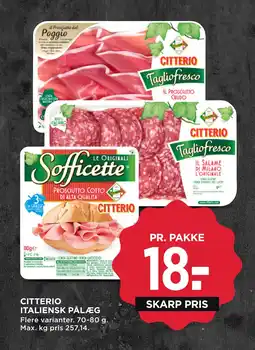 MENY CITTERIO ITALIENSK PÅLÆG tilbud