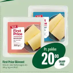 Min Købmand First Price Skiveost tilbud