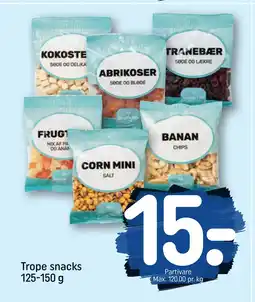REMA 1000 Trope snacks 125-150 g tilbud